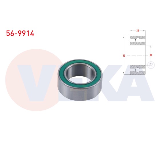 VEKA Universal Klima Rulmani - OEM 56-9914 ürün görseli