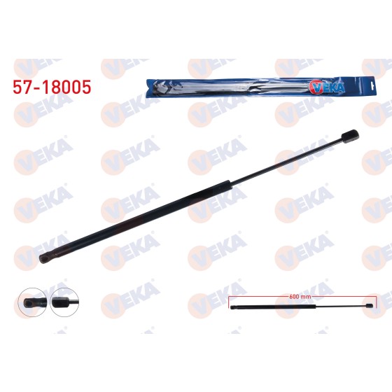 VEKA Bagaj Amortisoru Citroen Nemo 2007- / Fiat Fiorino (225) 2007- / Peugeot Bipper (AA) 2008 - Kod 57-18005 - OEM 1354844080 ürün görseli