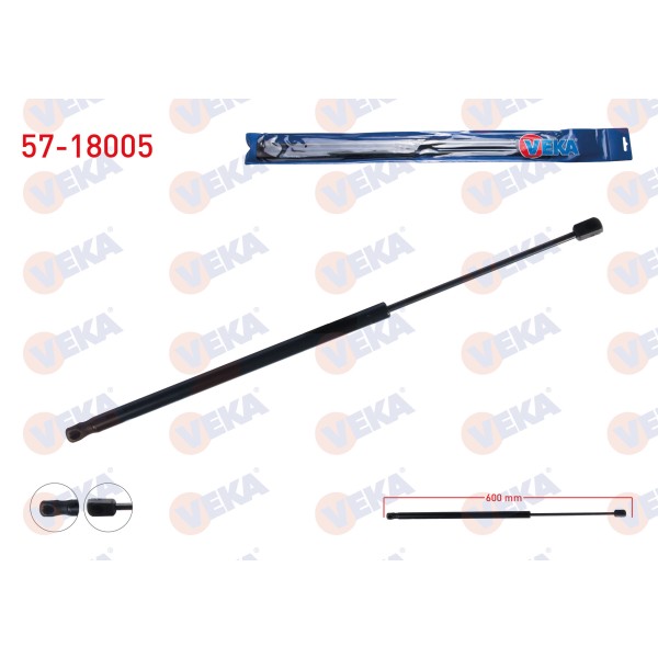 VEKA Bagaj Amortisoru Citroen Nemo 2007- / Fiat Fiorino (225) 2007- / Peugeot Bipper (AA) 2008 - Kod 57-18005 - OEM 1354844080
