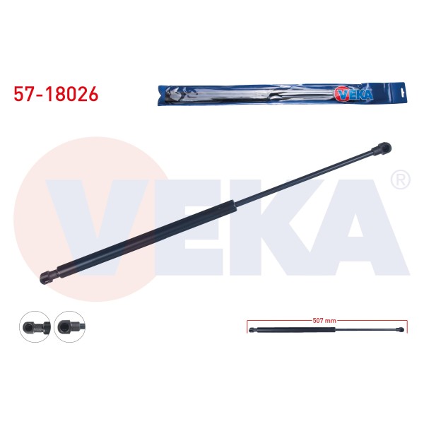 VEKA Bagaj Amortisoru Fiat Marea Weekend 1999-2007 / Opel Agila B (H08) 2007 / Suzuki Splash 2008 - Kod 57-18026 - OEM 46420780