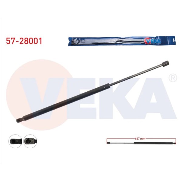 VEKA Bagaj Amortisoru Mercedes-benz Vito (W639) 2003-2014 / Mercedes-benz Viano (W639) 2003-2014 - Kod 57-28001 - OEM A6399800164