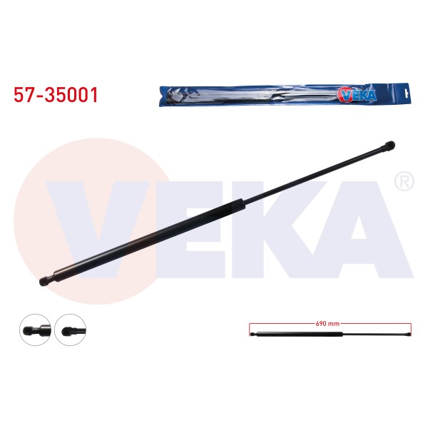 VEKA Bagaj Amortisoru Renault Kangoo (KC0 / 1) 1998-2008 - Kod 57-35001 - OEM 7700303186