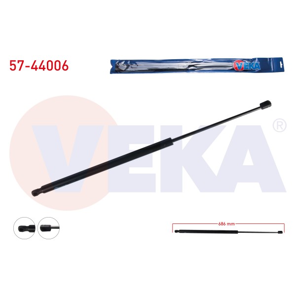 VEKA Bagaj Amortisoru Volkswagen Transporter IV (70xb, 70xc, 7db, 7dw) 1990-2003 - Kod 57-44006 - OEM 701829331Q