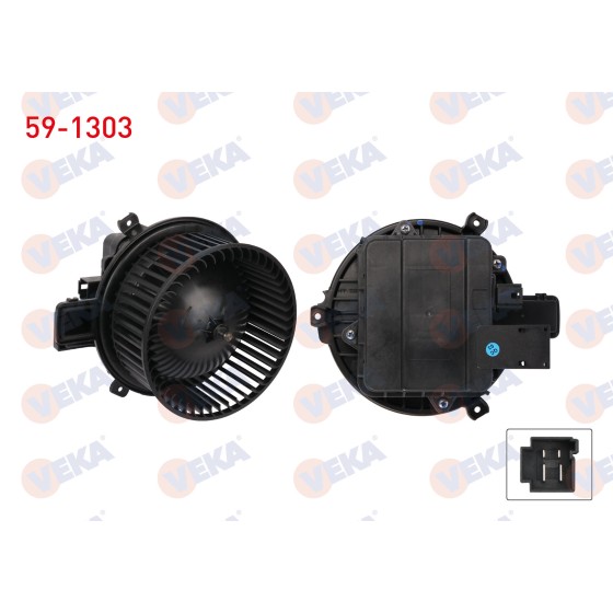 VEKA Kalorifer Motoru Audi A4 B9 2016- / Audi A5 (F53, F5P) 2016- / Audi A6 C8 (4a2) 2018- / A7 (4ka) 2018- / A8 D5 2017- / Q5 (Fyb, Fyg) 2017- / Q7 (4mb, 4mg) 2015 - Kod 59-1303 - OEM 4M1820021 ürün görseli