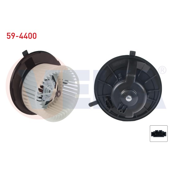 VEKA Kalorifer Motoru Man.klimali Volkswagen Jetta Iii 2005-2010 / Volkswagen Jetta IV 2011- / Volkswagen Golf VI 2008-2013 / Volkswagen Caddy IV 2014- / Audi A3 2003-2012 / Audi Q3 2011- / Seat - Kod 59-4400 - OEM 1K1819015 ürün görseli
