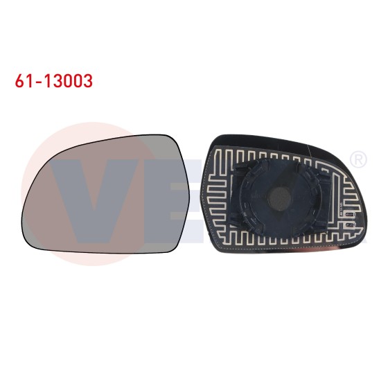 VEKA Ayna - Cami Sol Isitmali Asferik Audi A3 2003-2012 / Audi A4 2007-2015 / Audi A5 2007-2017 - Kod 61-13003 - OEM 8K0857535F ürün görseli