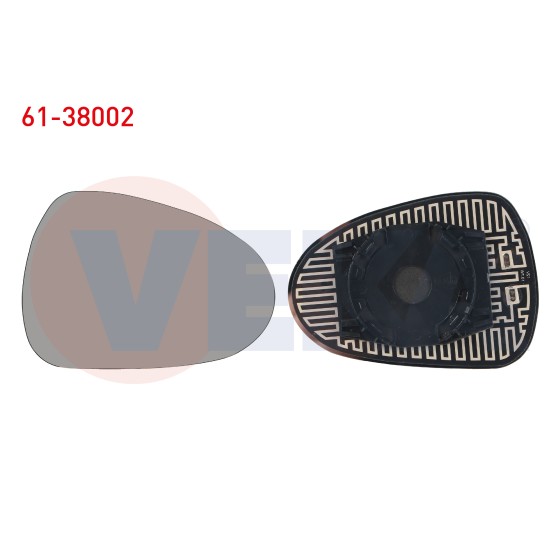 VEKA Ayna - Cami Sag Isitmali Seat Leon (1p1) 2005-2012 - Kod 61-38002 - OEM 6J0857522H ürün görseli