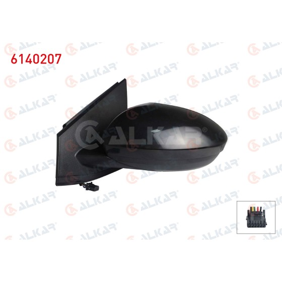 ALKAR Dis Dikiz Aynasi Sol Elektrikli Isitmali 5 Pin Dacia Sandero / Stepway II (B8_) 2021- / Jogger 2022- / Dacia Logan Iii 2021 - Kod 6140207 - OEM 963012507R ürün görseli