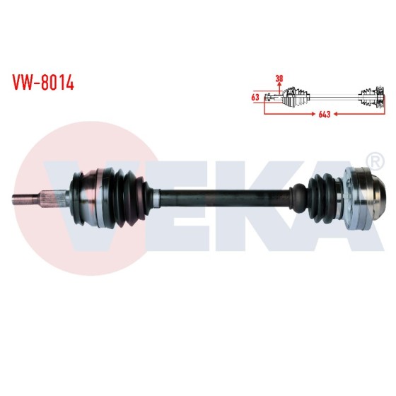 Aks Komple Sol 5 Ileri T6 2.0 Audi TDI Caaa-caab - Kod 7E0407271H_OEM - OEM 7E0407271N ürün görseli