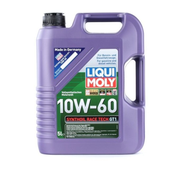 Liqui Moly Motor Yaği 10w60 Synth.race Tech GT1 A3 / B4 SL / CF Tam Sentetik 5 Litre - OEM 8909