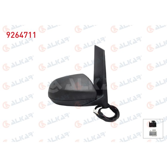 ALKAR Dis Dikiz Aynasi Sag Elektrikli Asferik Isitmali Otomatik Katlanir Alt Aydinlatmali Kor Noktali 12 Pin Mercedes-benz Vito (W447) 2014 - Kod 9264711 - OEM A4478110533 ürün görseli