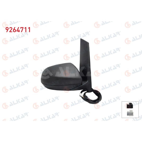ALKAR Dis Dikiz Aynasi Sag Elektrikli Asferik Isitmali Otomatik Katlanir Alt Aydinlatmali Kor Noktali 12 Pin Mercedes-benz Vito (W447) 2014 - Kod 9264711 - OEM A4478110533