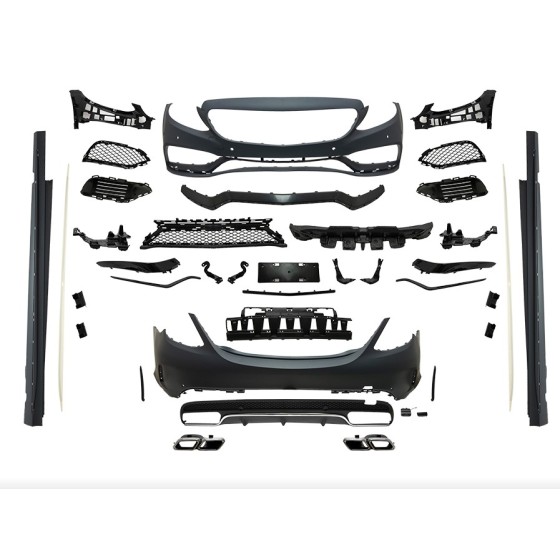 WENDER Body Kit W205 Pdcli:ön / Arka, 2b2-çıkış, Mrşp-li, Egz.uçlu -Amg - OEM A2052101 ürün görseli