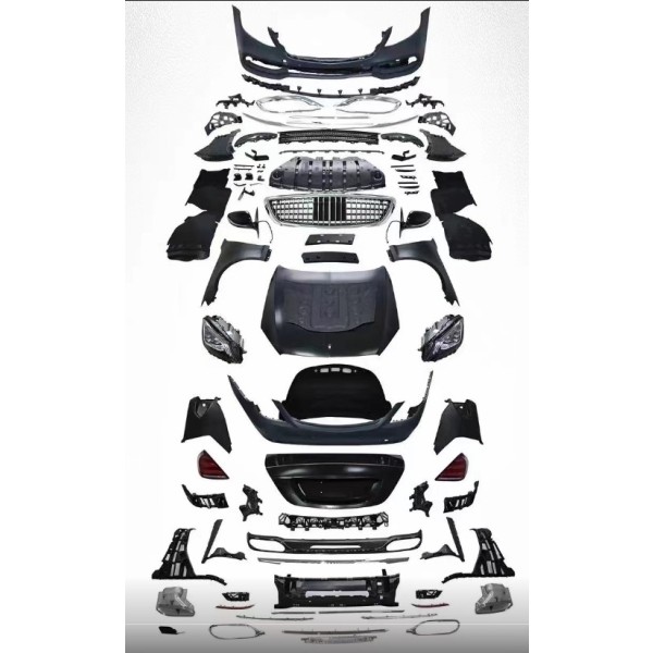 WENDER Far - Komple Body Kit W221 [Donusum=> W222] 2b2-çıkış, Panj-lu, Egz.uçlu, Kaput / Çamurluk / Bagaj Kap., Far / Stop, Aynalar -Maybach - OEM A2212210