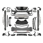 WENDER Body Kit W222 Pdcli:ön / Arka, 2b2-çıkış, Mrşp-li, Panj-lu, Egz.uçlu -Amg S63 Black-line - OEM A2222100
