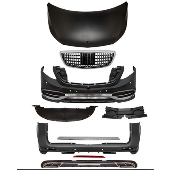 WENDER Body Kit Vito 447 Pdcli:ön / Arka Gövde Kiti 2b2-çıkış, Panjurlu, Egz.ucu Çerçeveli, Kaput -Maybach - OEM A4472102 ürün görseli