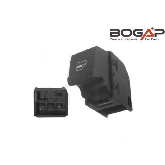 BOGAP Cam Açma Dügmesi Sag Yolcu Tarafi 4 Fisli Skoda Fabia 00-08 - Kod A7339128 - OEM 6Y0959855 ürün görseli