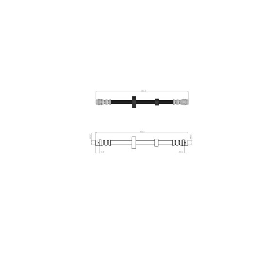 BLUEMAX Ön Fren Hortumu - Fren Hortumu T4 90-03 370 MM 10028 - Kod BL-10-0106 - OEM 701611701 ürün görseli