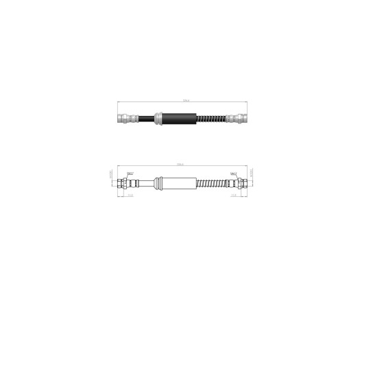 BLUEMAX Ön Fren Hortumu - Fren Hortumu Volkswagen Golf 6 Volkswagen Jetta Volkswagen Passat Seat Leon 545mm 2008-2013 - Kod BL-10-0134 - OEM 1K0611701C ürün görseli
