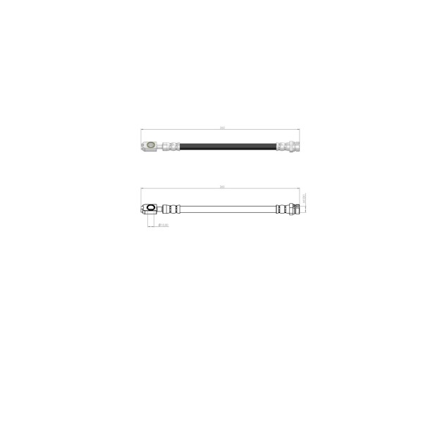 BLUEMAX Arka Fren Hortumu - Fren Hortumu Sağ Golf5-volkswagen Jetta-volkswagen Passat-a3-seat Leon - Kod BL-10-0137 - OEM 1K0611776