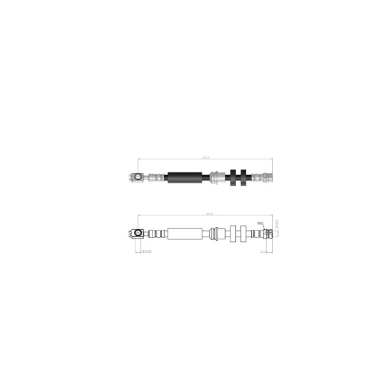 BLUEMAX Ön Fren Hortumu - Fren Hortumu Volkswagen Polo 6R 6C - Kod BL-10-0206 - OEM 6R0611701A ürün görseli