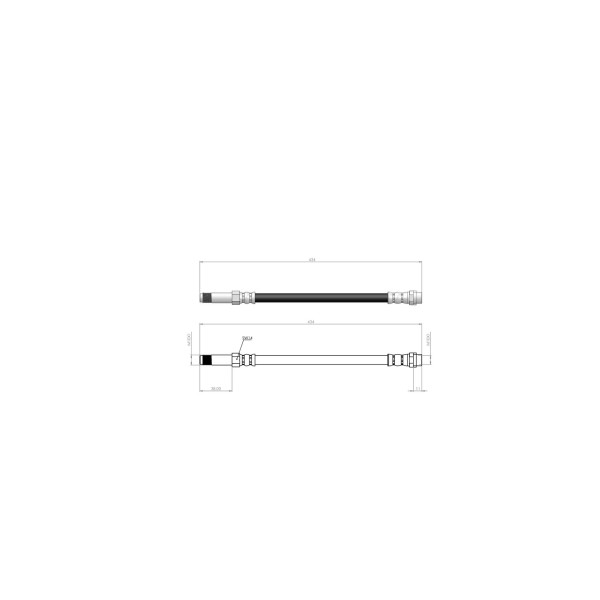 BLUEMAX Ön Fren Hortumu - Fren Hortumu Crafter Mercedes-benz Sprinter 06> - - 28613 - Kod BL-10-0253 - OEM 2E0611807B
