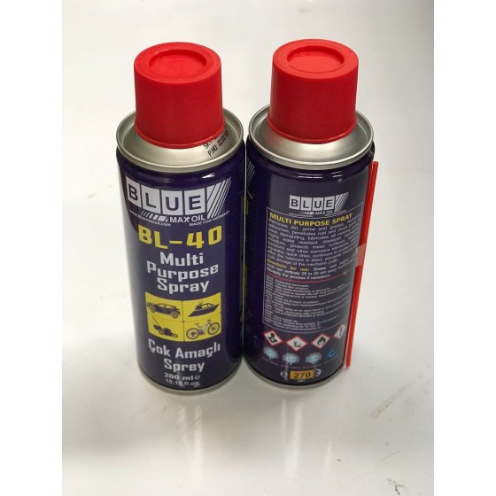 BLUEMAX OIL Multi Yağlayici Cok Amacli Bakim Spreyi 200 ML WD40 BL40 VD 40 WD 40 (Kolisi 24 Adet) - OEM BL-10021 ürün görseli