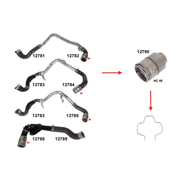 BLUEMAX Turbo Borusu Sekmani Master Iii Movano B II 2.3 CDTI RWD M9T 700 - M9T 702 GM GM - Kod BL-12792 - OEM 144607250R144603389R144604669R