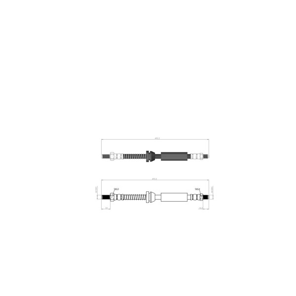 BLUEMAX Arka Fren Hortumu - Ford Escort V VI Kampana 92-96 - Kod BL-20-0113 - OEM 1666294