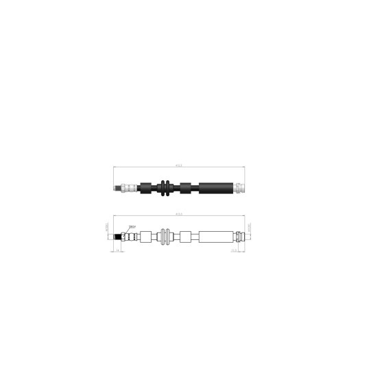 BLUEMAX Arka Fren Hortumu - Ford Focus II 04 - 12 - Kod BL-20-0143 - OEM 1324028 ürün görseli