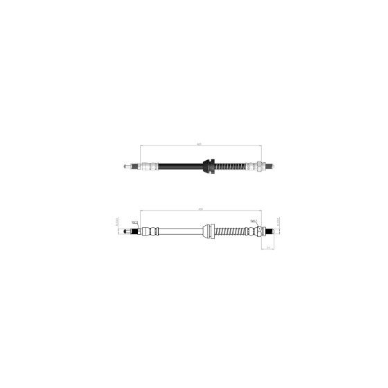 BLUEMAX Ön Sağ Fren Hortumu - KA 96-08 - Kod BL-20-0173 - OEM 1029545 ürün görseli