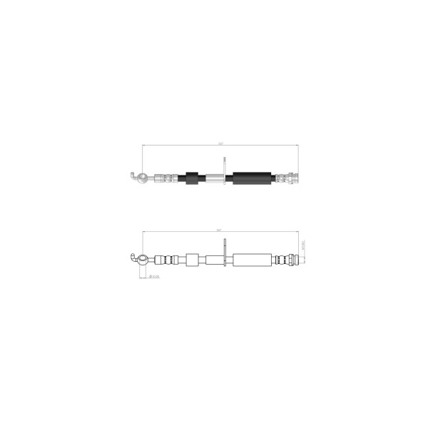 BLUEMAX Arka Fren Hortumu - Ford Kuga II Elek.el Freni Olan - Kod BL-20-0224 - OEM GV612C338BA