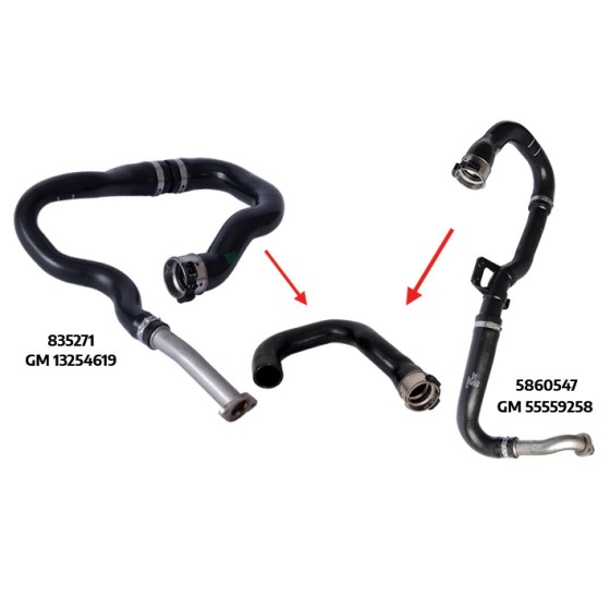 BLUEMAX Turbo Hortumu Plastik Ve Metal Boru Hariç Opel Corsa D 1.3 CDTI. - Kod BL-21345 - OEM 13254619 ürün görseli