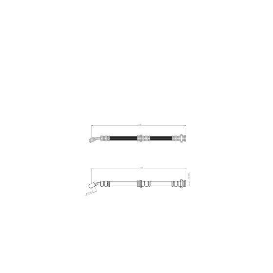 BLUEMAX Ön Fren Hortumu - Agila A 00-07 - Kod BL-30-0100 - OEM 4700362 ürün görseli