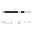 BLUEMAX Ön Fren Hortumu - Opel Astra G- Opel Zafira A 98-09 - Kod BL-30-0117 - OEM 90498319