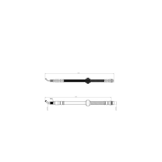 BLUEMAX Ön Fren Hortumu - Üst Movano - Kod BL-30-0169 - OEM 4620100QAC ürün görseli