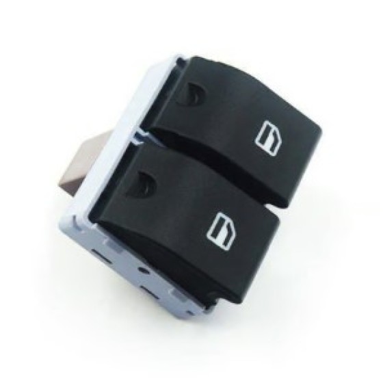 BLUEMAX Cam Açma Düğmesi Sol ÖN Arka Ikili Volkswagen Polo (02-09) / Seat Ibiza IV (02-09) / Seat Cordoba (02-09) - Kod BL-3091 - OEM 6Q0959858A ürün görseli