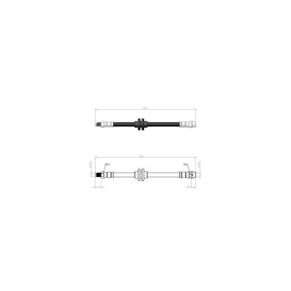 BLUEMAX Fren Hortumu - Bmw Fren Hortumu ÖN Bmw X5 E53 00 - 06 - Kod BL-40-0108 - OEM 34301166118