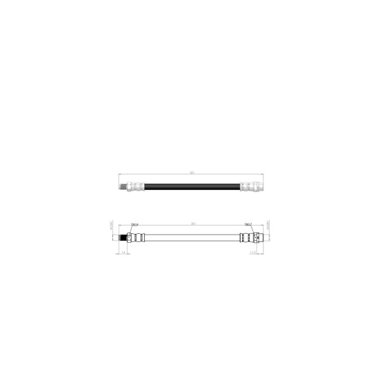 BLUEMAX Fren Hortumu - Bmw Fren Hortumu Arka 1 -F80 06 - 12 - Kod BL-40-0112 - OEM 34306792253 ürün görseli
