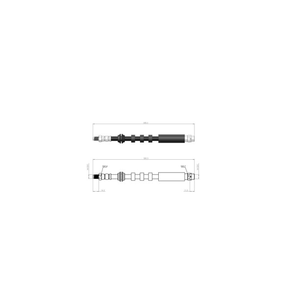 BLUEMAX Fren Hortumu - Bmw Fren Hortumu ÖN 5 E60 - E61 - 6 E63 - 6 E64 03 - 10 - Kod BL-40-0160 - OEM 34326760909