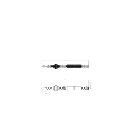 BLUEMAX Ön Sol Fren Hortumu - 4008- C4 Aircross 2012 - Kod BL-60-0127 - OEM 1607501580 ürün görseli