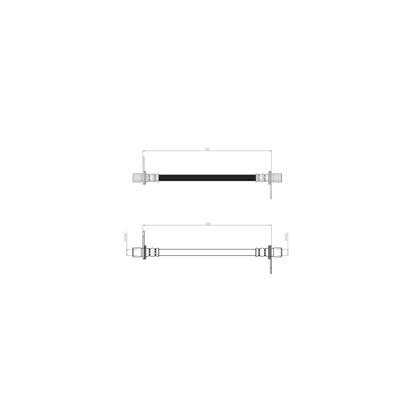 BLUEMAX Arka Sol Fren Hortumu - 4008 2012 - Kod BL-60-0130 - OEM 1608379380