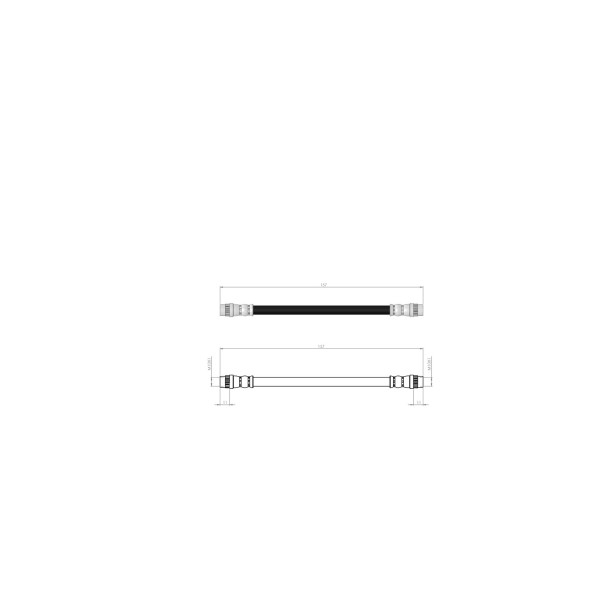 BLUEMAX Arka Sağ Fren Hortumu - Renault Megane Iii - Renault Scenic Iii - Kod BL-60-0163 - OEM 462100003R