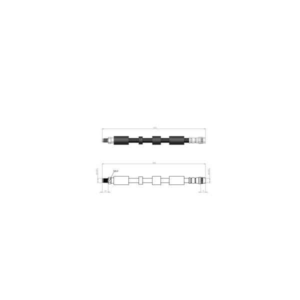 BLUEMAX Ön Fren Hortumu - Peugeot Partner -Tepee-berlingo-c4 2008 - Kod BL-60-0221 - OEM 4806G4