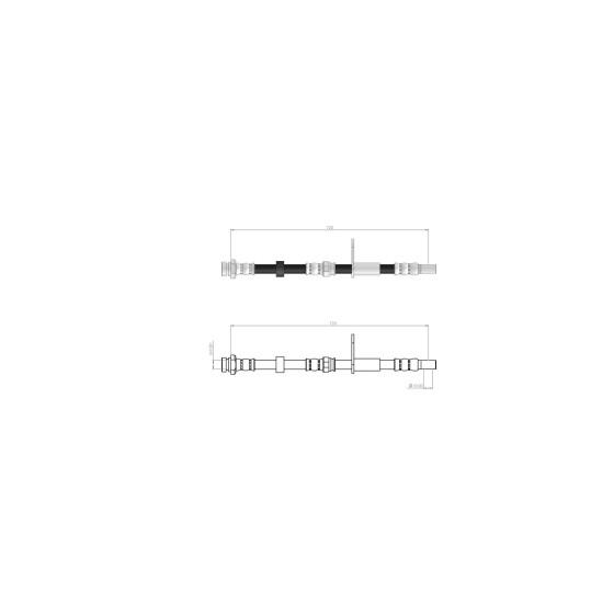 BLUEMAX Ön Sol Fren Hortumu - L-200 CR 04 - Kod BL-72-0146 - OEM MN102533 ürün görseli