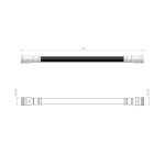 BLUEMAX Ön Sol Fren Hortumu - Nissan Qashqai (J11) Renault Kadjar - Kod BL-73-0200 - OEM 462104EA0B