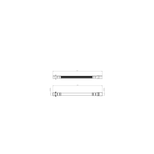 BLUEMAX Ön Fren Hortumu - Toyota Hilux II 87-05 - Kod BL-76-0153 - OEM 9094702383