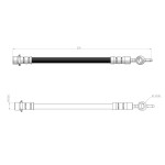 BLUEMAX Arka Fren Hortumu - Corola-toyota Verso ZZE12 04-09 - Kod BL-76-0307 - OEM 9094702E84