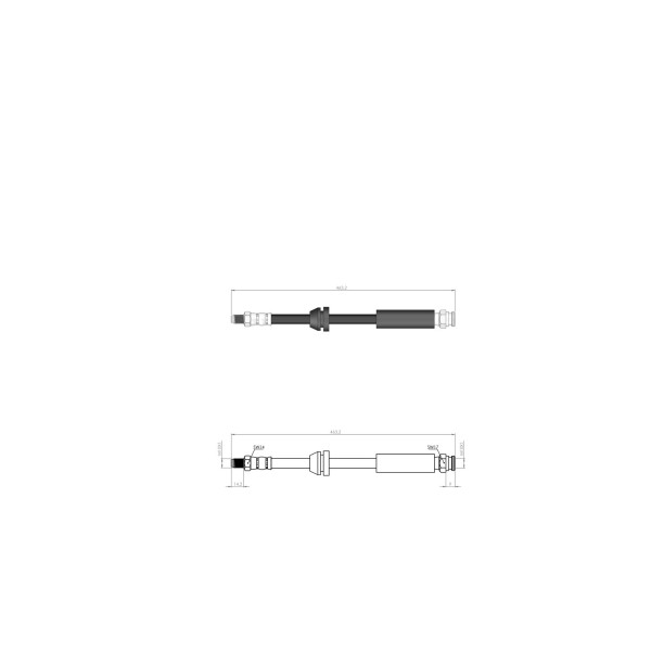 BLUEMAX Ön Fren Hortumu - Fiat Panda 03 - Kod BL-90-0146 - OEM 51718921