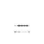 BLUEMAX Ön Fren Hortumu - Fiat Panda(519, 312, 319)-fiat Panda Van(312, 519)-500(312)-500c (312) - Kod BL-90-0149 - OEM 07/-1563598